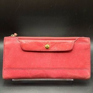 HOBO Vibrant Pink Leather Dunn Continental